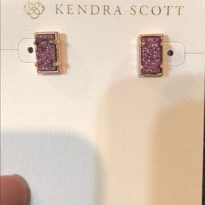 Kendra Scott Fuchsia druzy Earrings